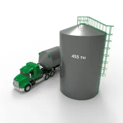 Металлический силос с плоским дном 350 м3 (455 тн)